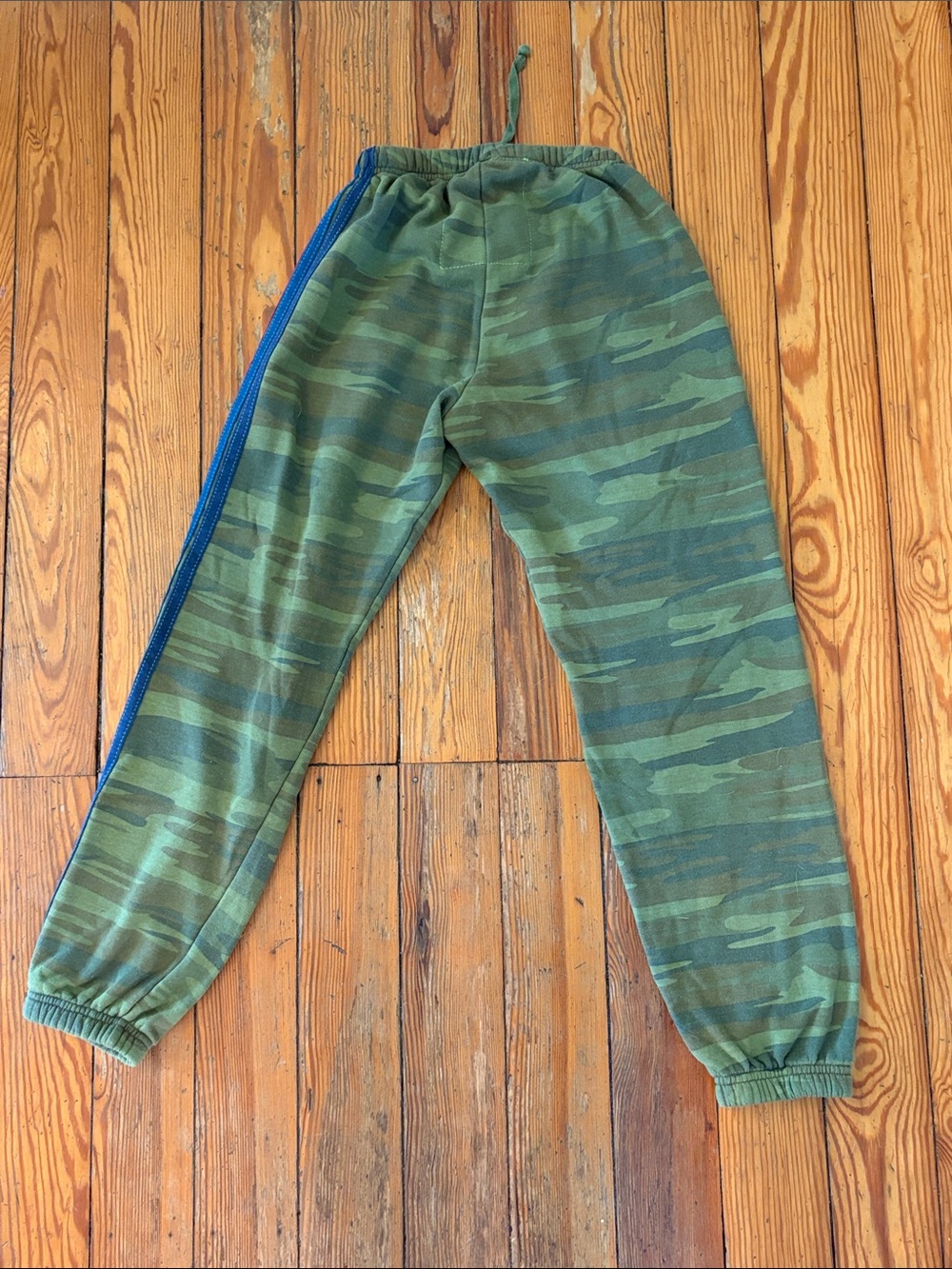 Aviator Nation Olive Green Camo Joggers with Rainbow Stripe - Picture 5 of 6